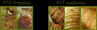 lien recette PDT sudoises et PDT frappes ou scindes
